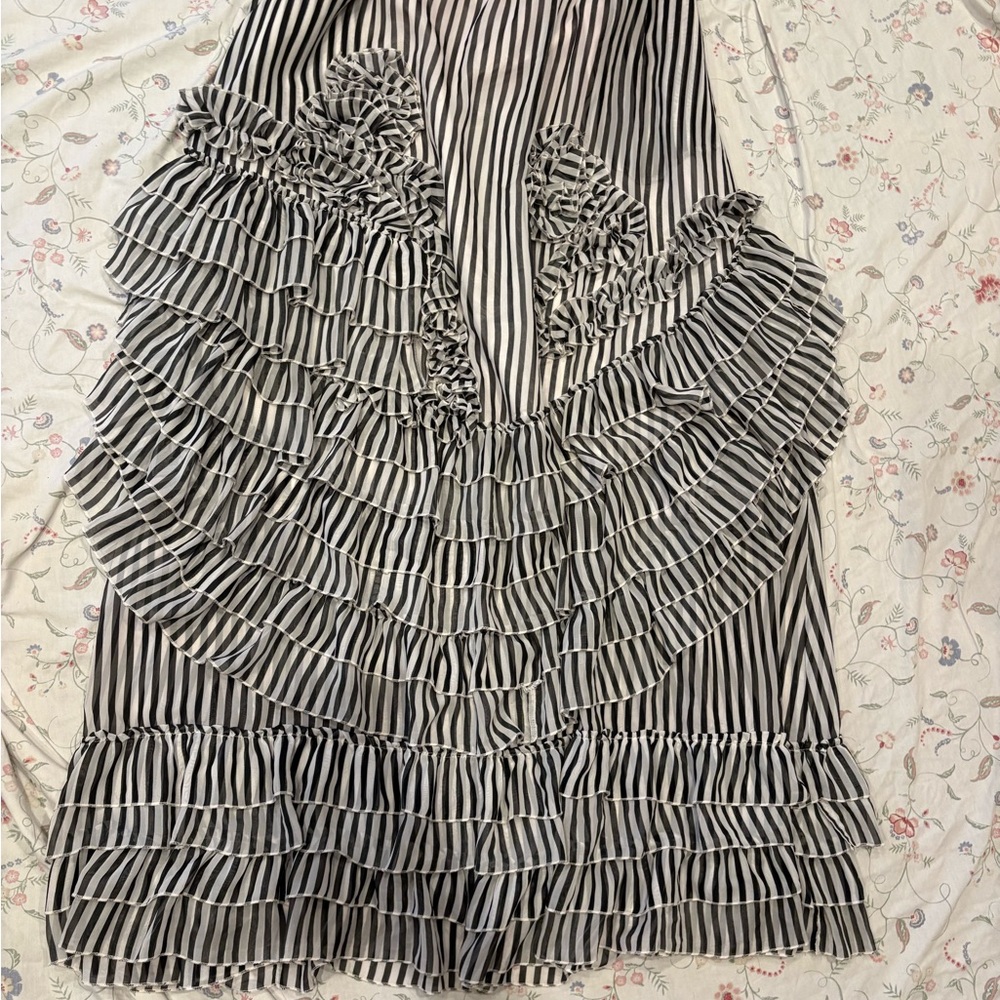 Striped Ruffle Women's Skirt